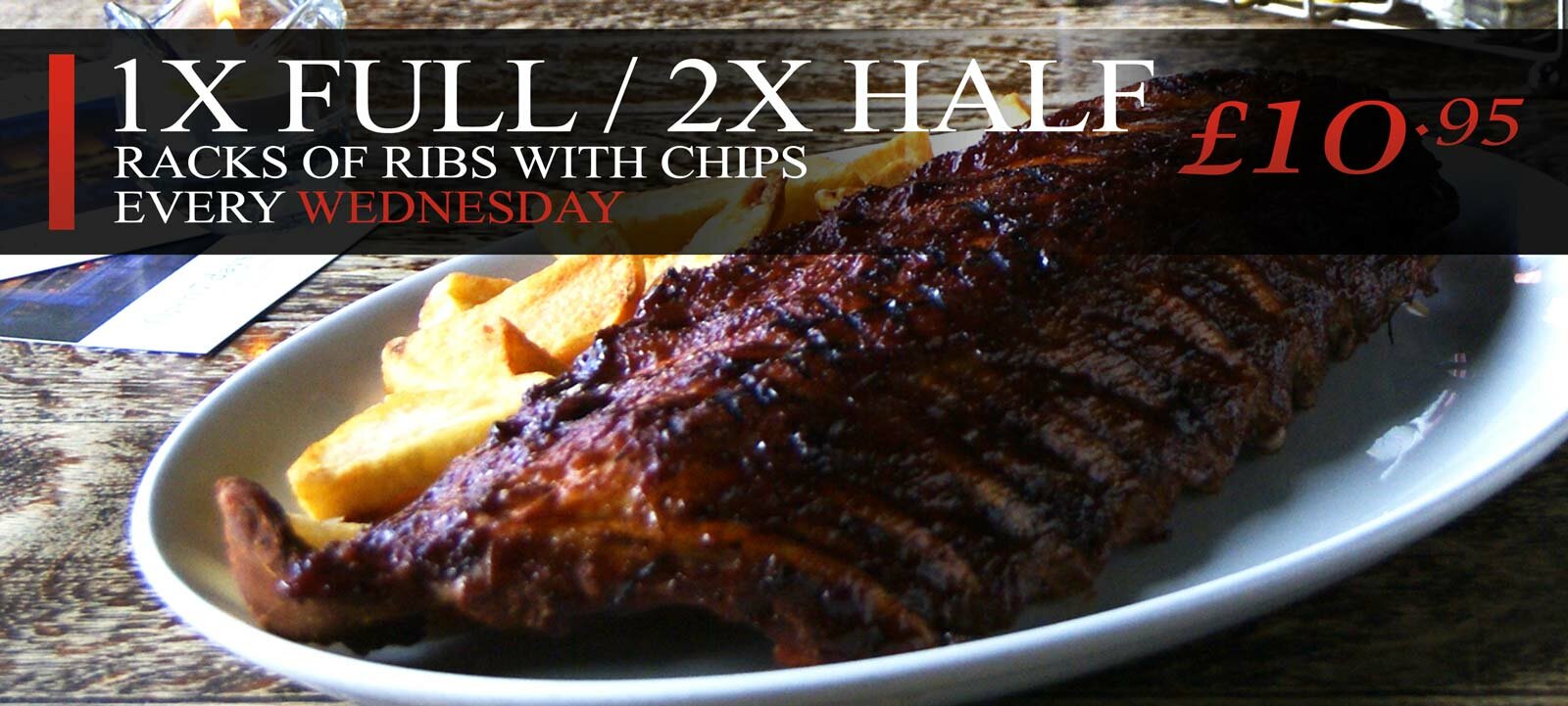 Rack of ribs with chips